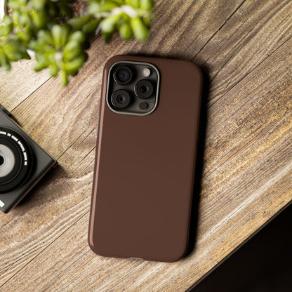 Chocolate Brown Tough Cell Phone Case Matte or Glossy Protective Case iPhone Samsung