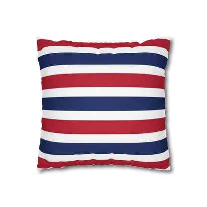Red, White and Blue Stripe Pillow Cover 14x14