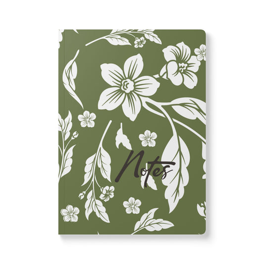 Olive Floral A5 Lined Journal Coordinated Collection