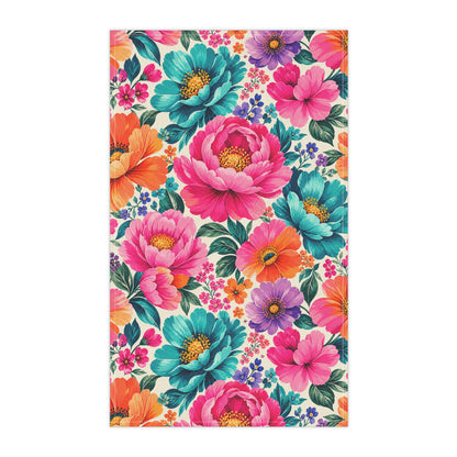 Dreamy Floral Cotton Twill Tea Towel 18 x 30 Floral Kitchen Towel