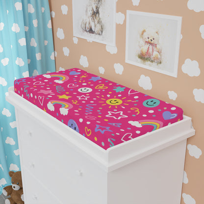 Pink Pop Baby Changing Pad Cover Pink Nursery Changing Pad Cover