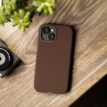 Chocolate Brown Tough Cell Phone Case Matte or Glossy Protective Case iPhone Samsung