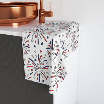 Fireworks Hand Towel Patriotic Bathroom Hand Towel