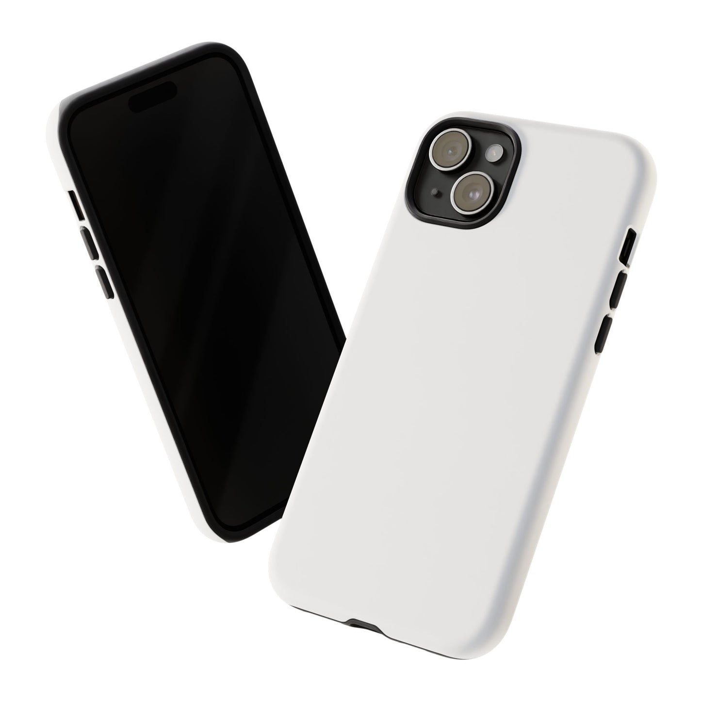 White Tough Cell Phone Case Matte or Glossy Protective Case iPhone Samsung