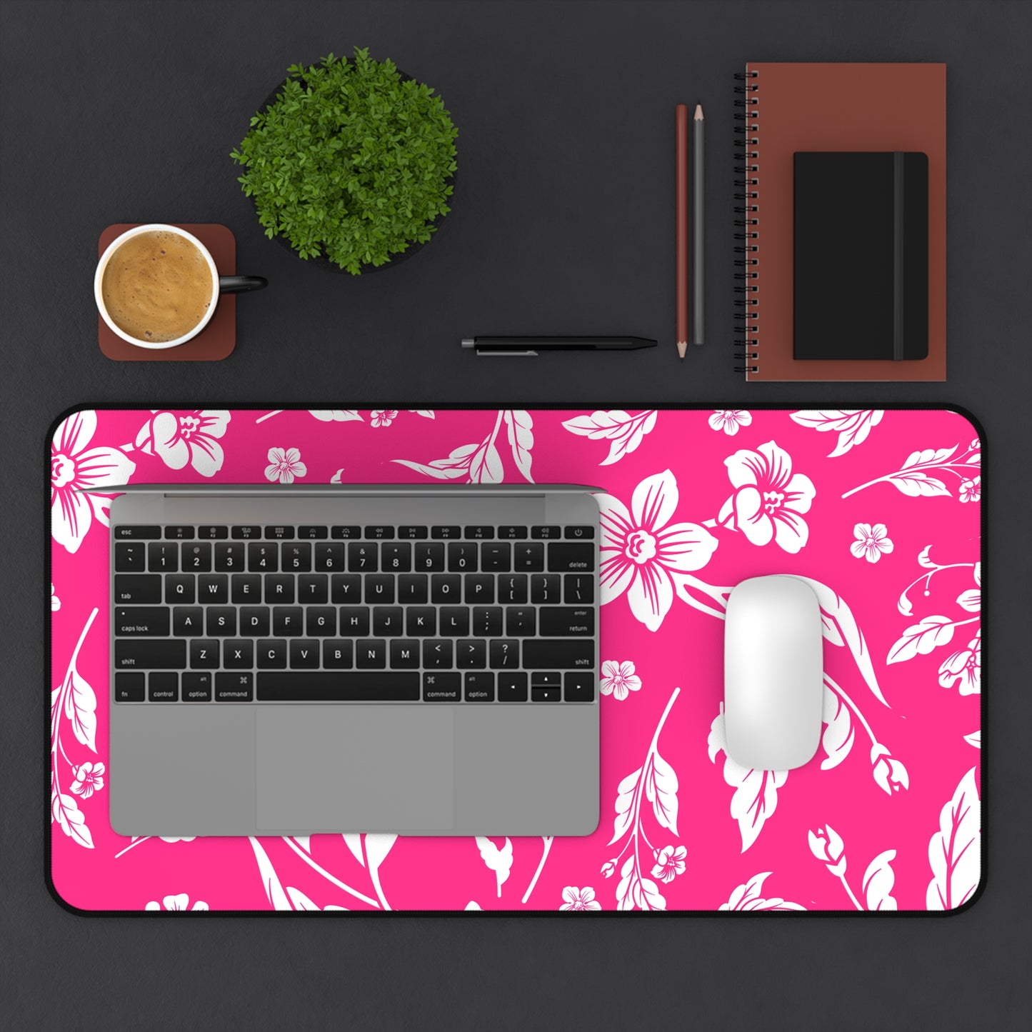 Pink Floral Desk Pad (12x18, 12x22 or 16x32)