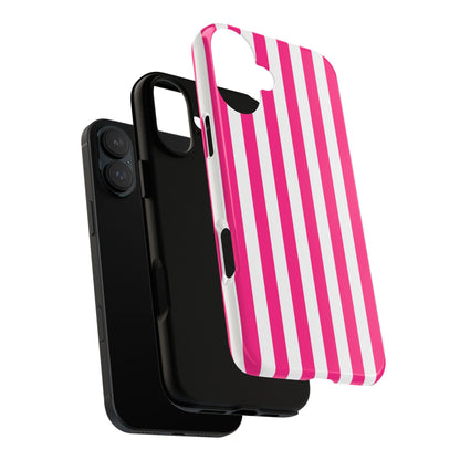 Pink Stripe Tough Phone Case for iphone or Samsung