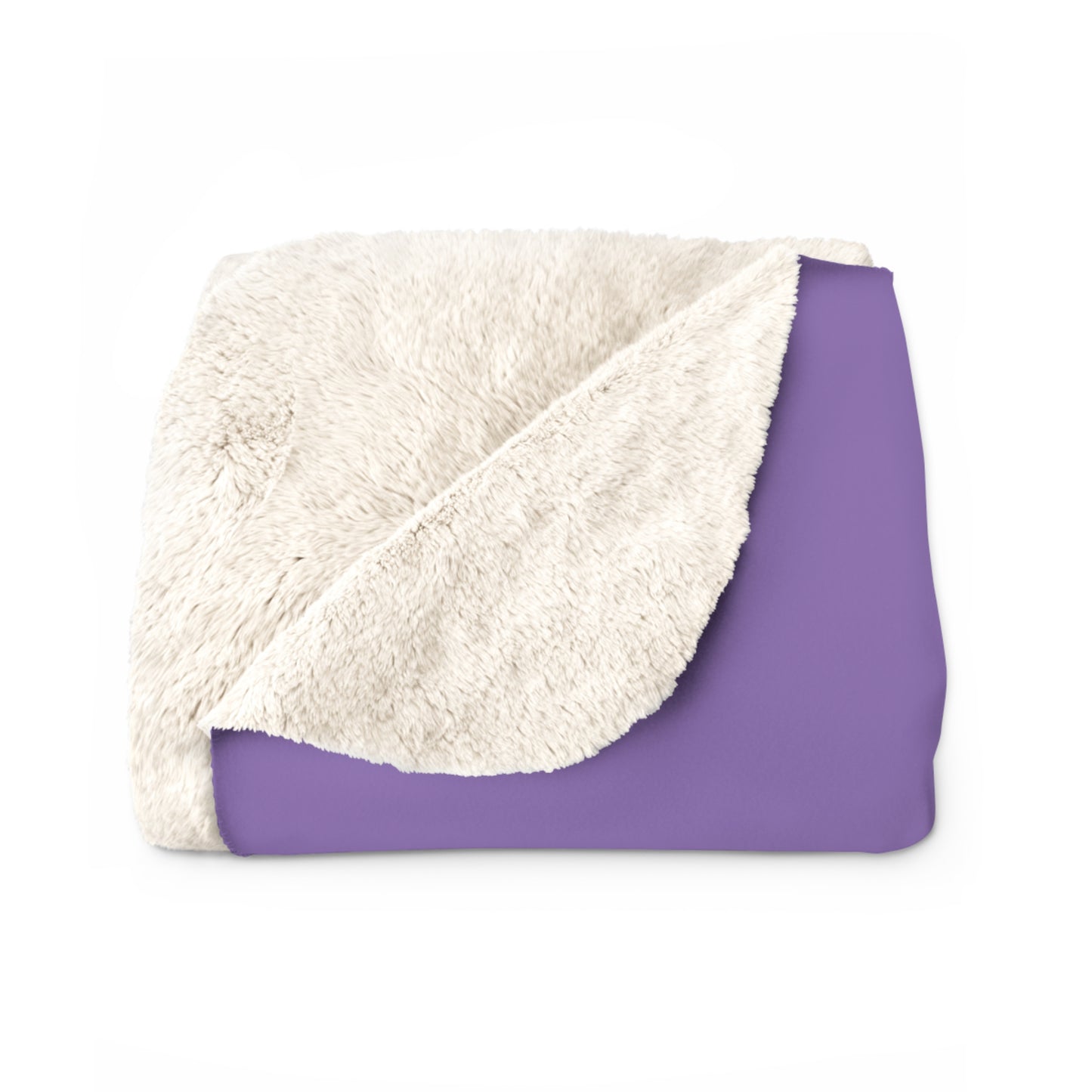 Purple Sherpa Fleece Blanket Cozy Plush Throw 3 Sizes Soft Warm Blanket