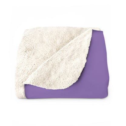 Purple Sherpa Fleece Blanket Cozy Plush Throw 3 Sizes Soft Warm Blanket
