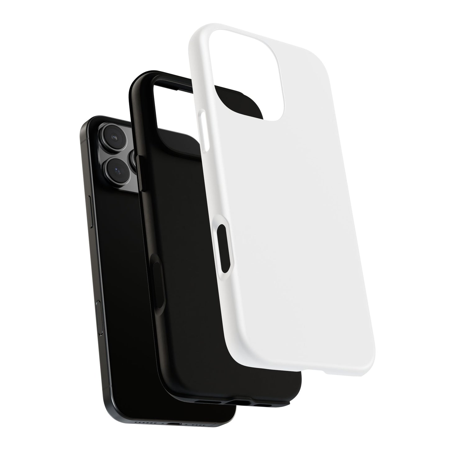 White Tough Cell Phone Case Matte or Glossy Protective Case iPhone Samsung