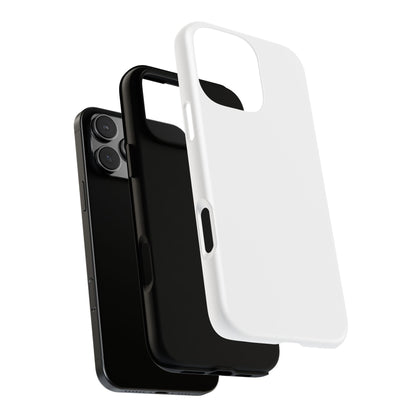 White Tough Cell Phone Case Matte or Glossy Protective Case iPhone Samsung
