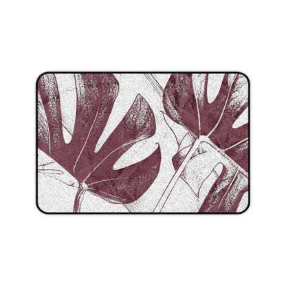 Monstera Leaf Mauve Desk Pad