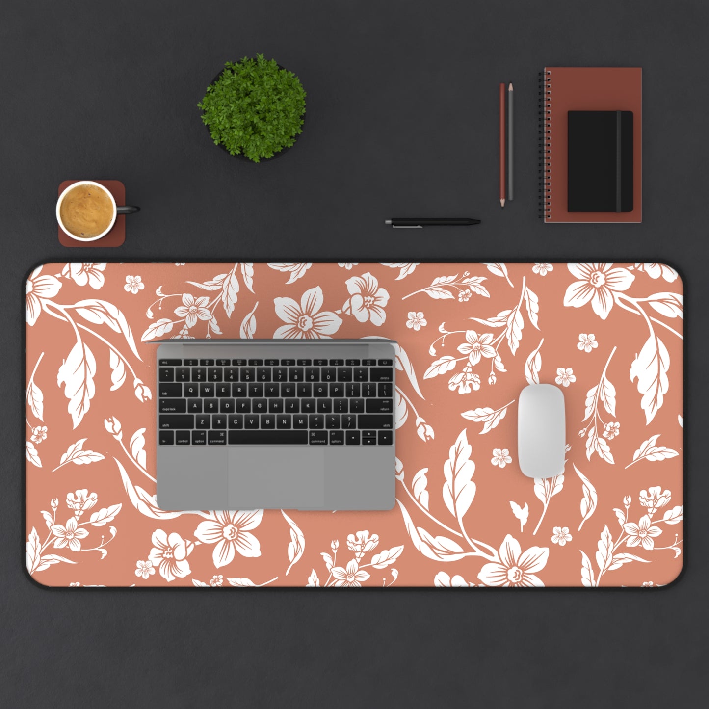 Terracotta Floral Desk Pad (12x18, 12x22 or 16x32)