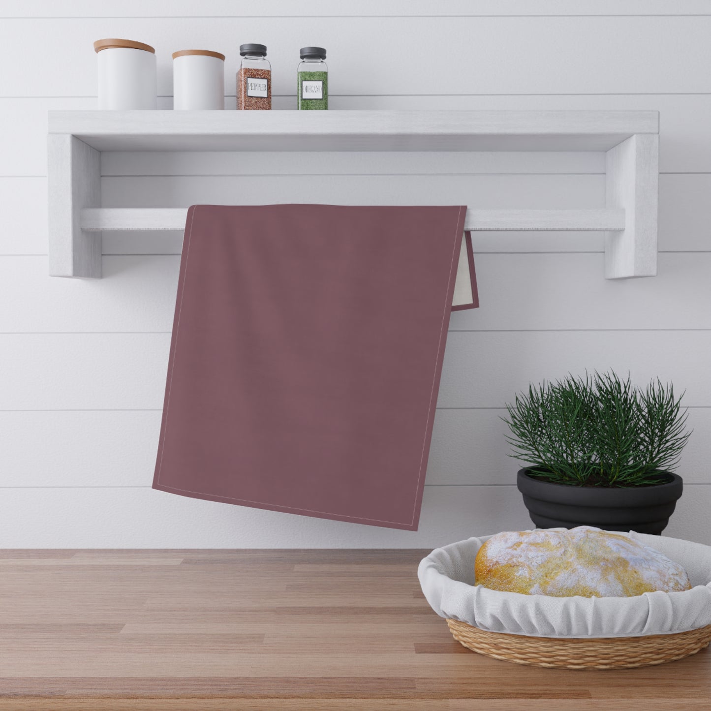 Mauve Cotton Twill Tea Towel 18 x 30