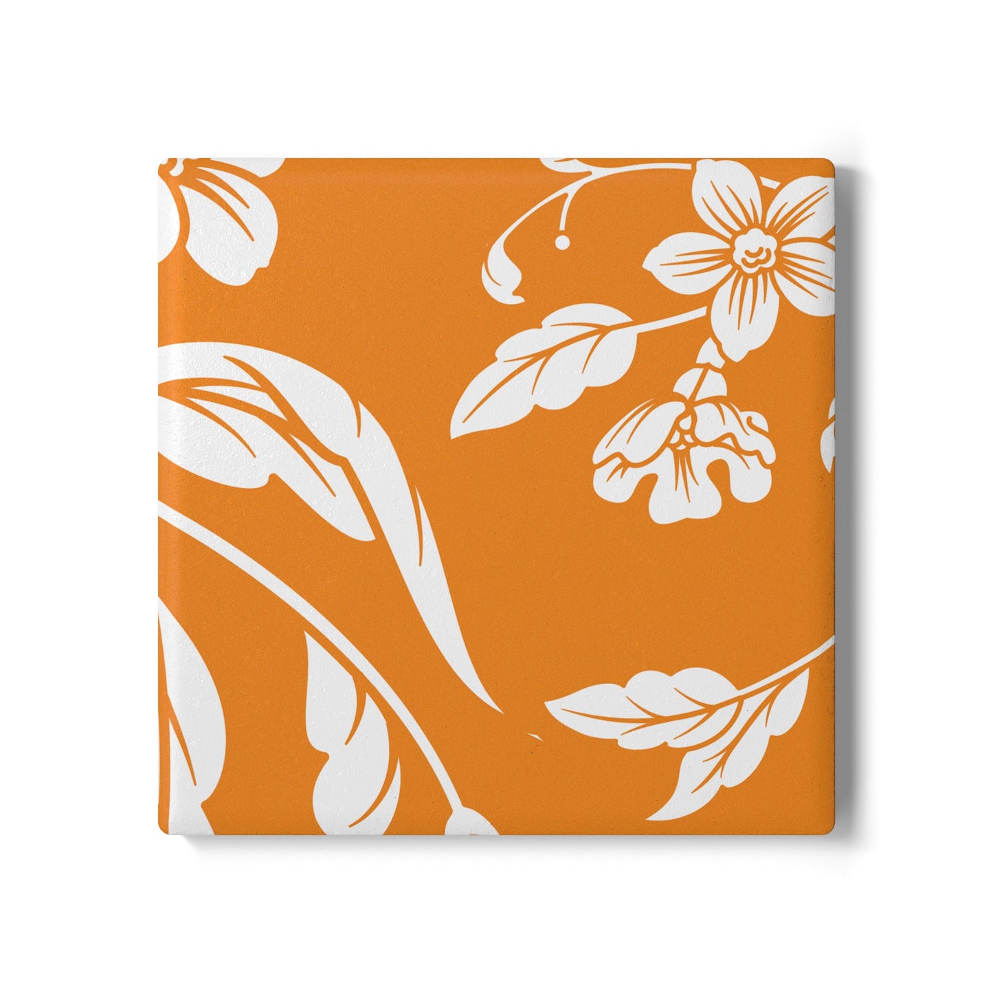 Tangerine Floral Ceramic Coaster Coordinated Collection