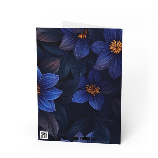 Blue Floral Heaven Note Cards Blue Floral Stationery Set