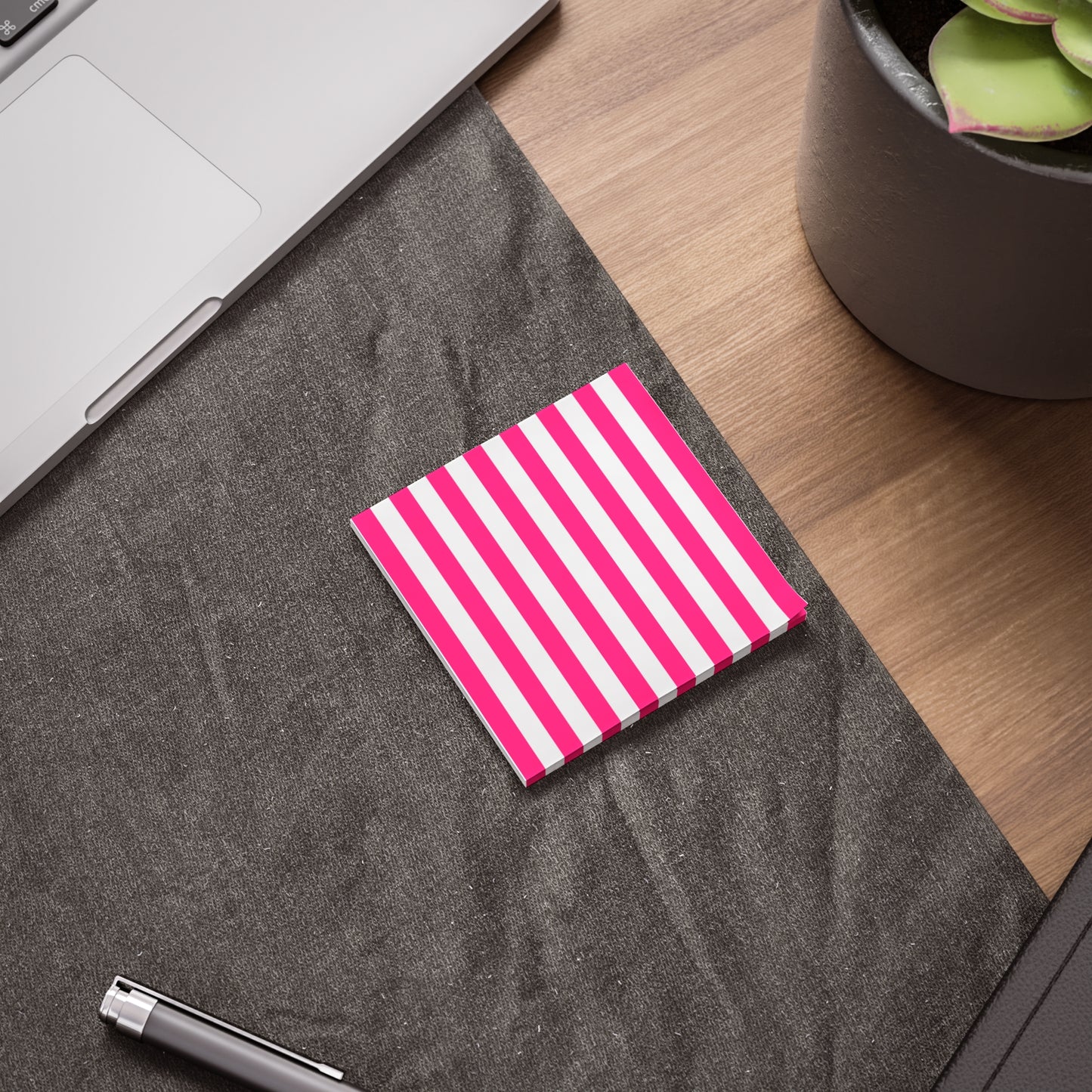 Pink Stripe Sticky Notes (7 Sizes)