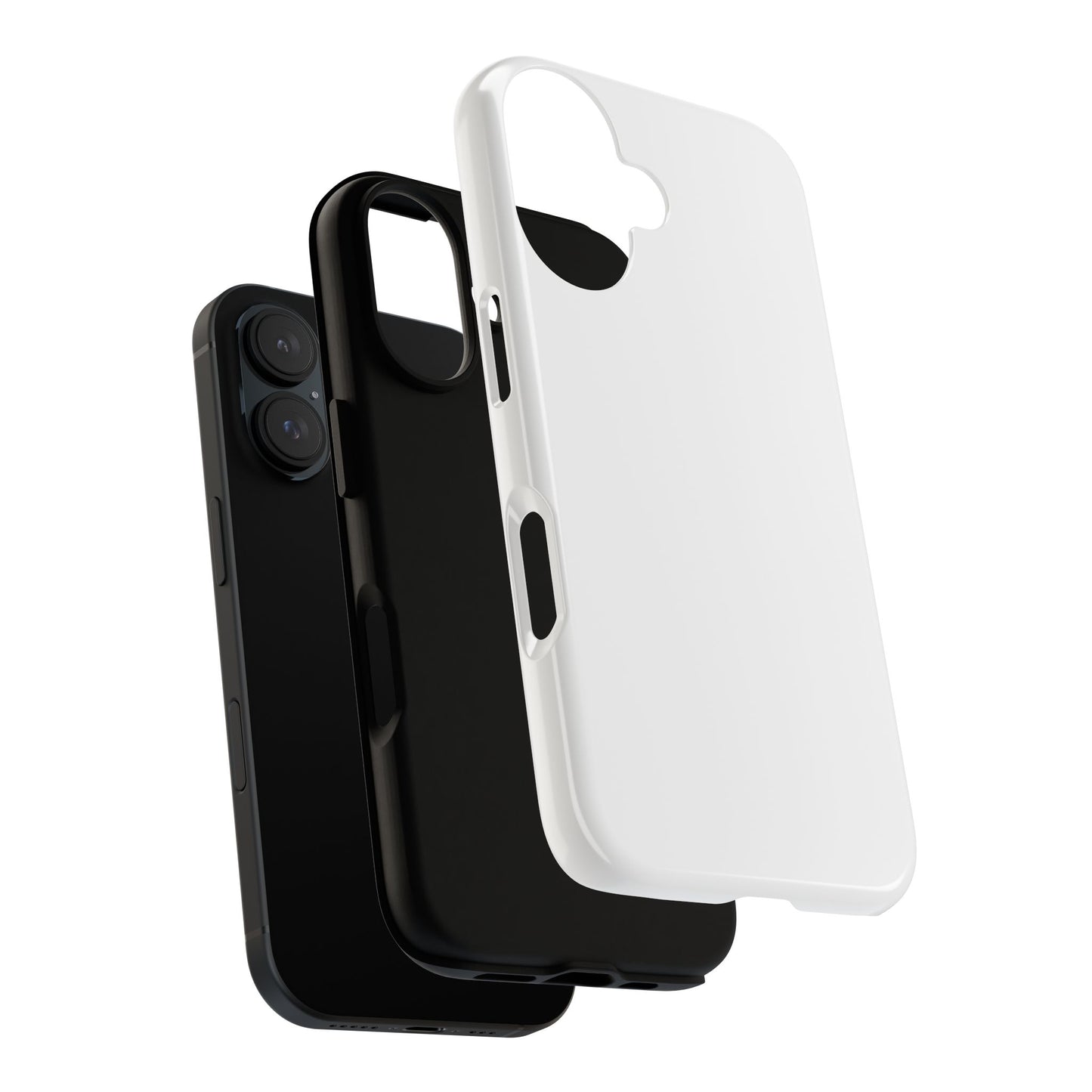 White Tough Cell Phone Case Matte or Glossy Protective Case iPhone Samsung