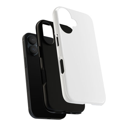 White Tough Cell Phone Case Matte or Glossy Protective Case iPhone Samsung