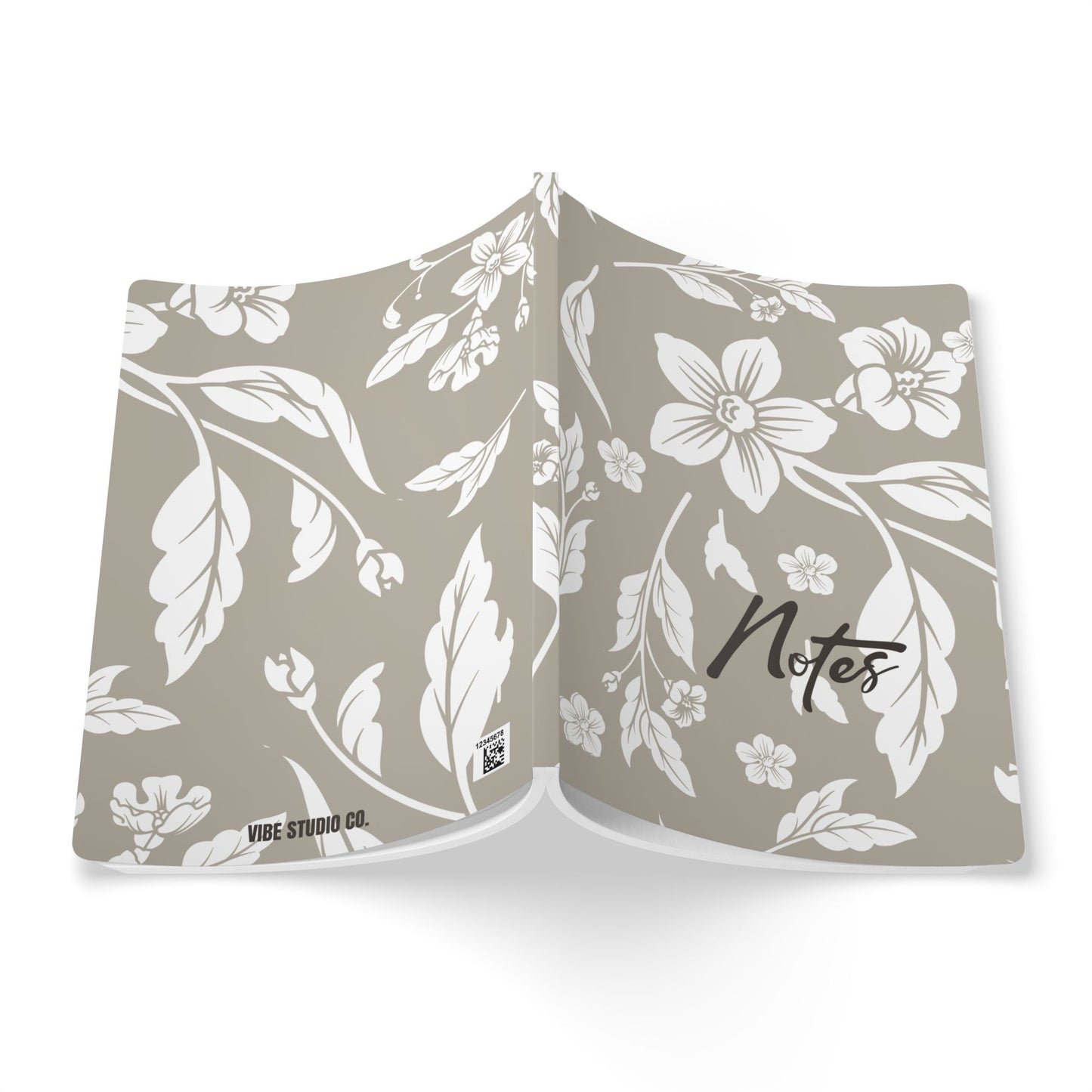 Warm Stone Floral A5 Lined Journal Coordinated Collection