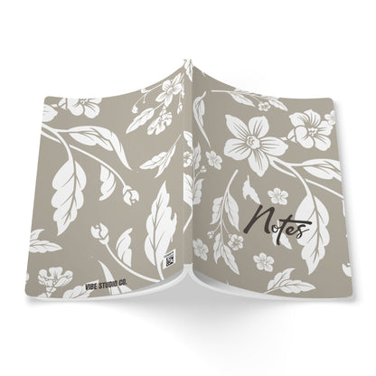 Warm Stone Floral A5 Lined Journal Coordinated Collection