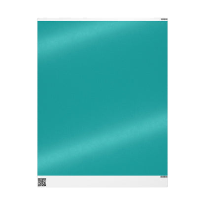 Deep Aqua Wrapping Paper Matte or Glossy Gift Wrap 3 Sizes Fine Art Paper