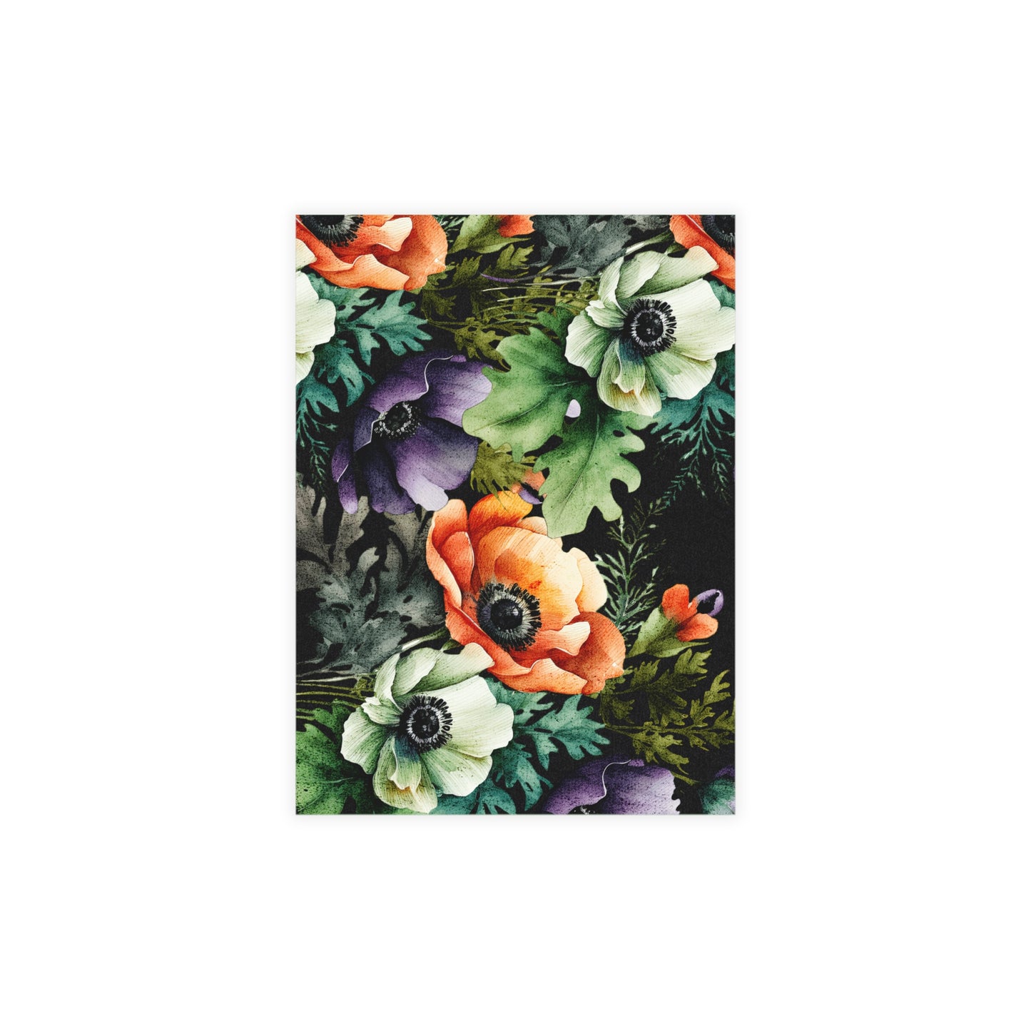 Decorated Floral Postcards Botanical Floral Postcard Set
