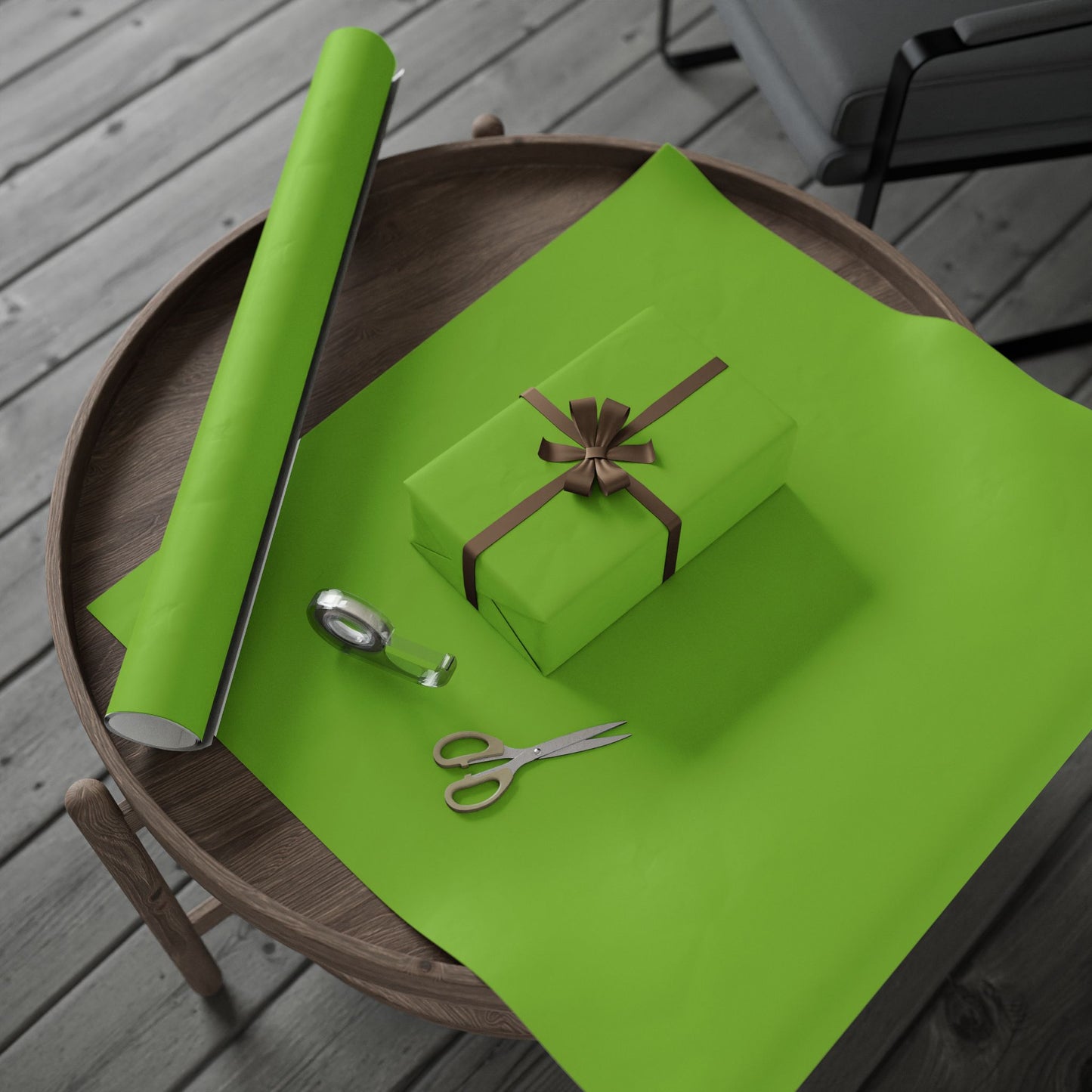 Muted Lime Wrapping Paper Matte or Glossy Gift Wrap 3 Sizes Fine Art Paper