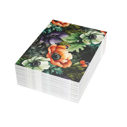 Decorated Floral Postcards Botanical Floral Postcard Set
