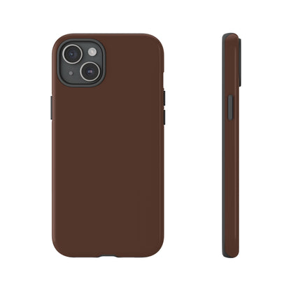 Chocolate Brown Tough Cell Phone Case Matte or Glossy Protective Case iPhone Samsung