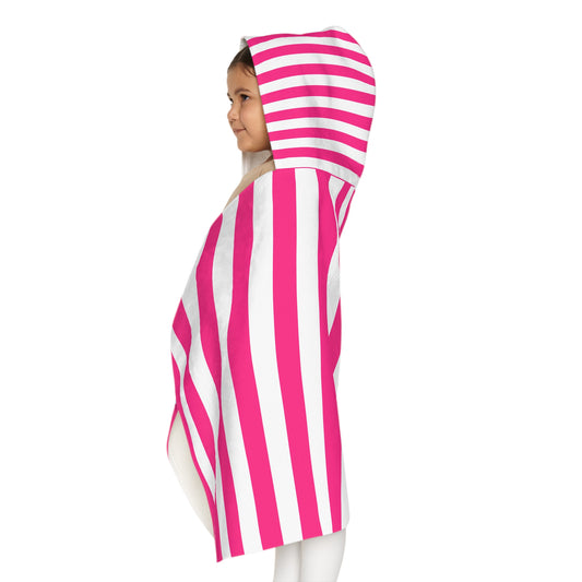 Pink Stripe Baby/Kid Hooded Towel Pink Bath Towel