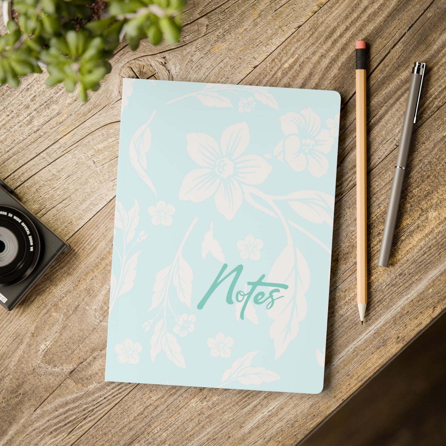 Ocean Blue Floral A5 Lined Journal Coordinated Collection