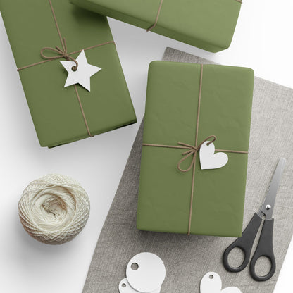 Olive Wrapping Paper Matte or Glossy Gift Wrap 3 Sizes Fine Art Paper