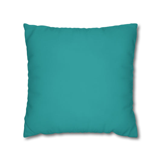 Deep Aqua Canvas Pillow Cover 20x20