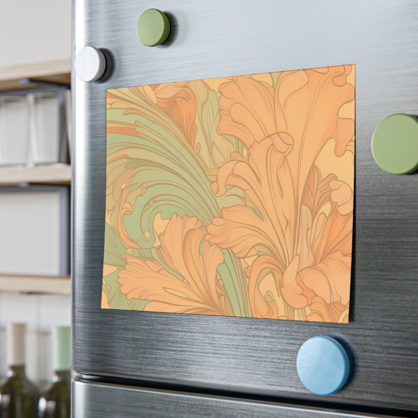 Coral Flourish Sticky Notes Floral Post It Notes (7 Sizes)
