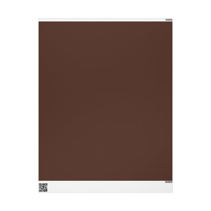 Chocolate Brown Wrapping Paper Matte or Glossy Gift Wrap 3 Sizes Fine Art Paper