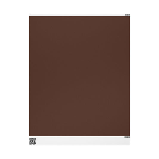 Chocolate Brown Wrapping Paper Matte or Glossy Gift Wrap 3 Sizes Fine Art Paper