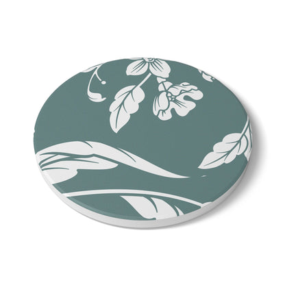 Dusty Blue Floral Ceramic Coaster Coordinated Collection