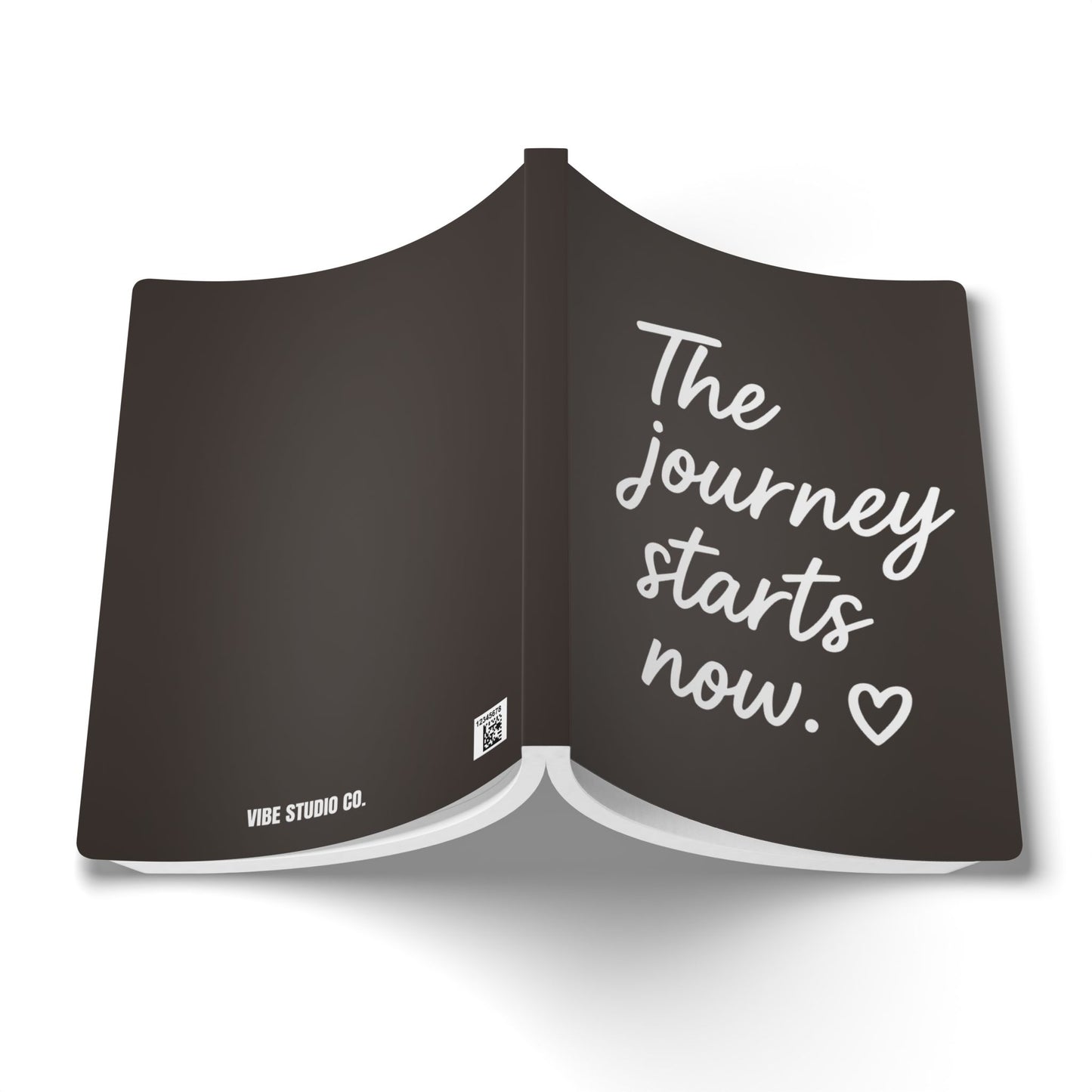 Muted Charcoal The Journey Starts Now A5 Lined Journal