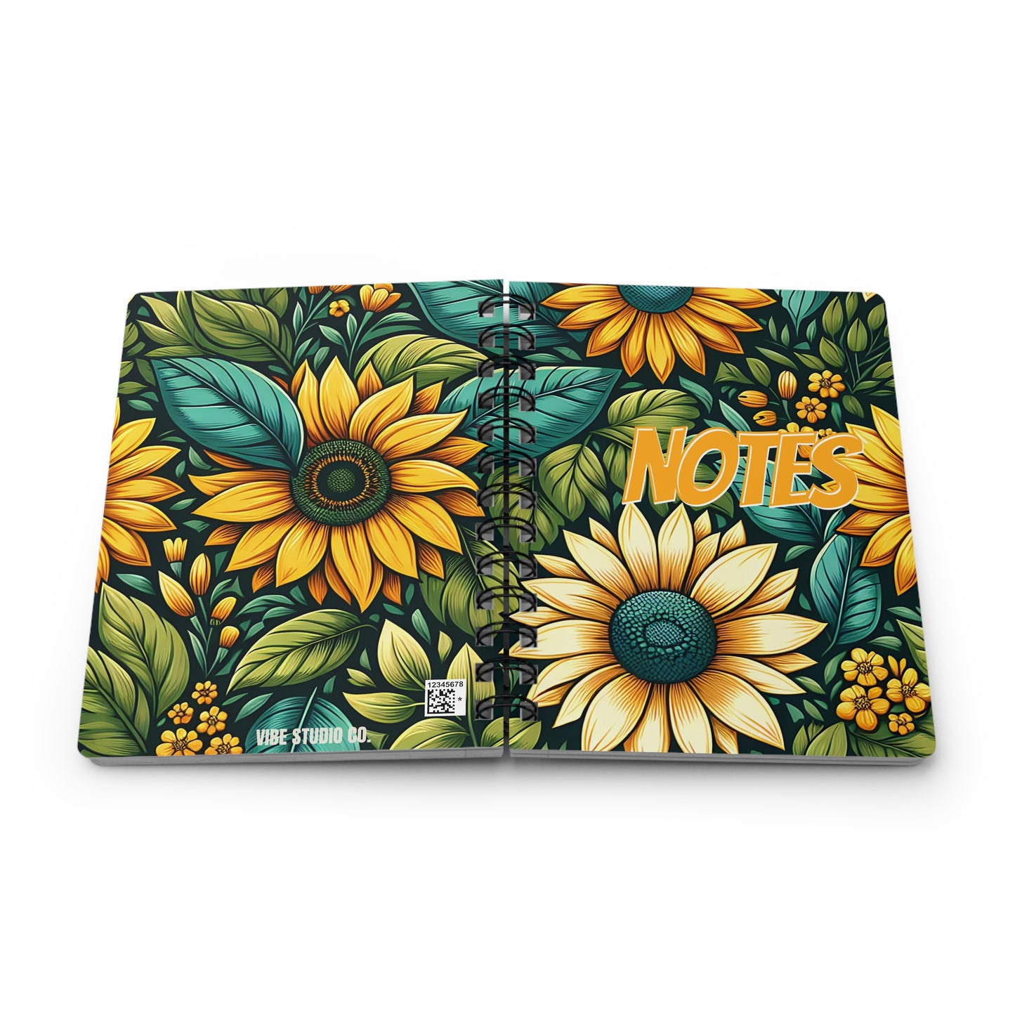 Sunflower Grove Spiral Journal Butterfly Notebook