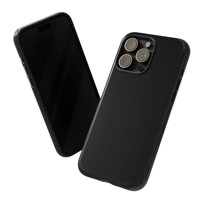 Black Tough Cell Phone Case Matte or Glossy Protective Case iPhone Samsung