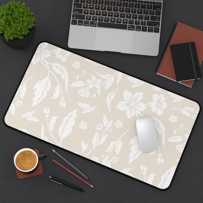 Cream Latte Floral Desk Pad (12x18, 12x22 or 16x32)