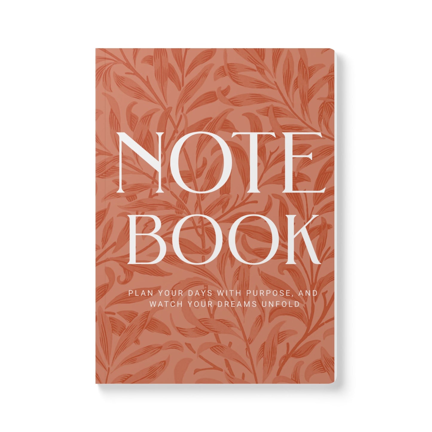 Terracotta Leaves A5 Lined Journal Minimal Botanical Notebook | Coordinated Collection