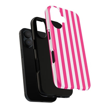 Pink Stripe Tough Phone Case for iphone or Samsung