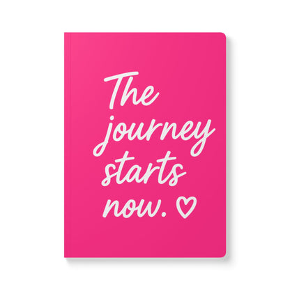 Pink The Journey Starts Now A5 Lined Journal