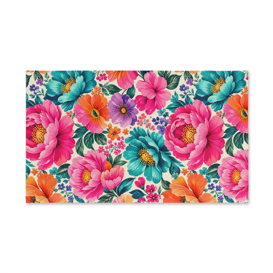 Dreamy Floral Hand Towel Painterly Floral Bathroom Hand Towel