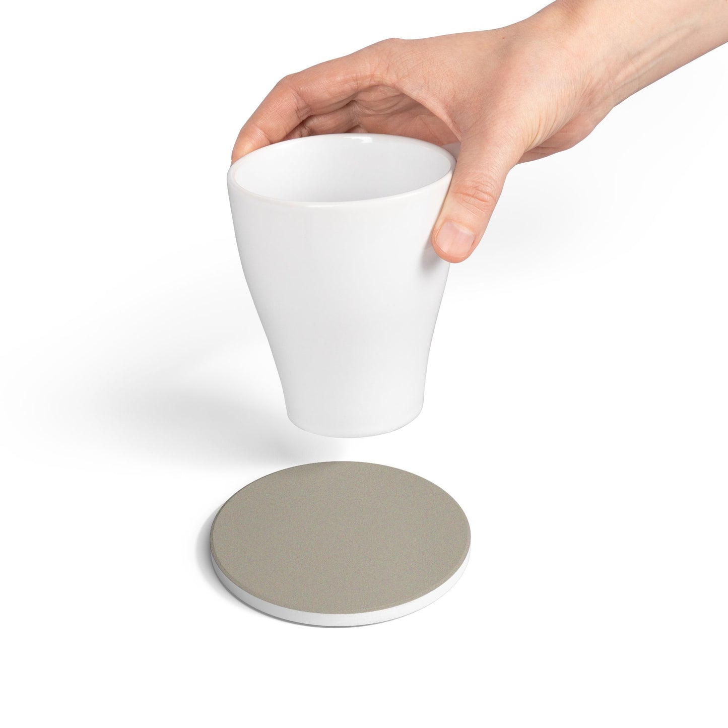 Warm Stone Ceramic Coaster Round or Square | Coordinated Collection
