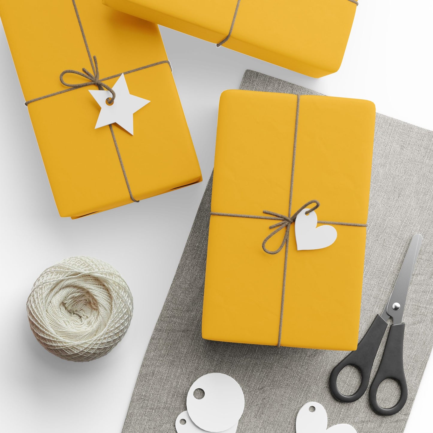 Honey Yellow Wrapping Paper Matte or Glossy Gift Wrap 3 Sizes Fine Art Paper