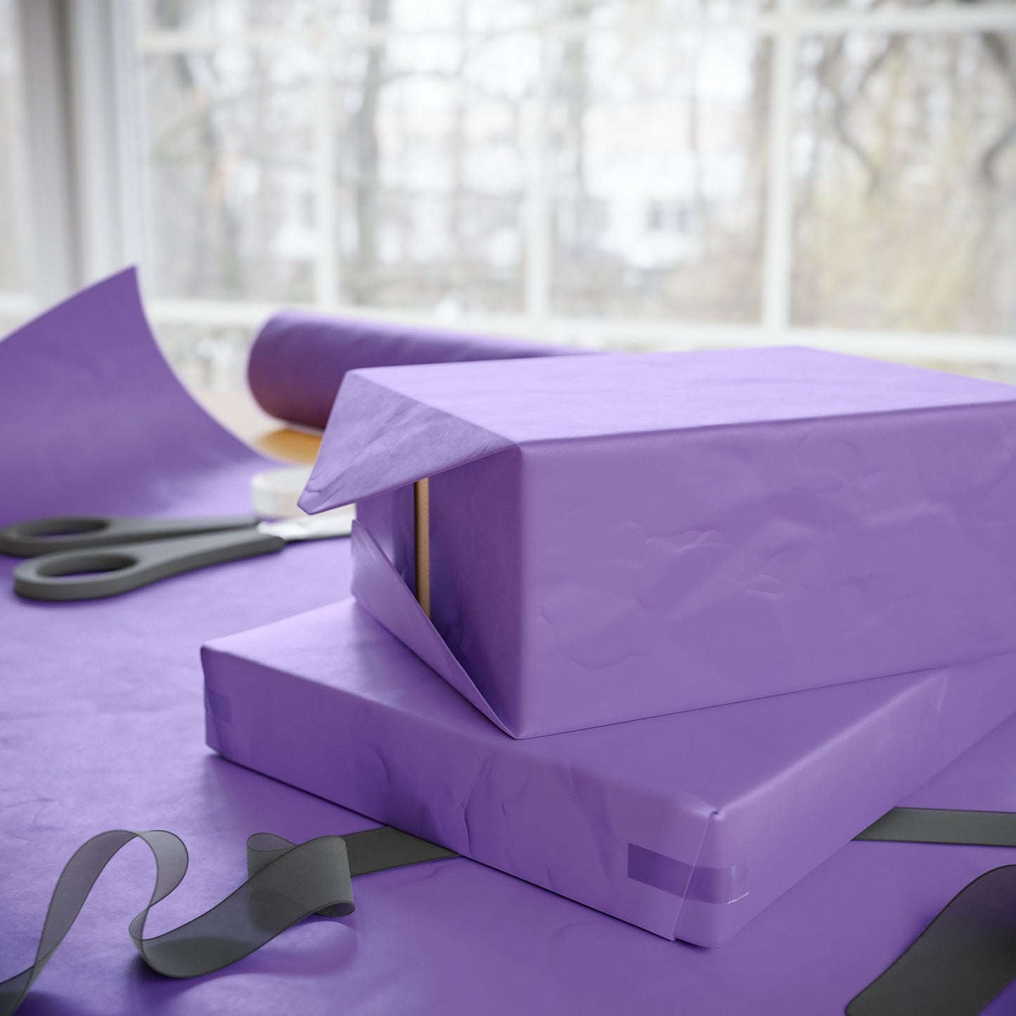 Purple Wrapping Paper Matte or Glossy Gift Wrap 3 Sizes Fine Art Paper