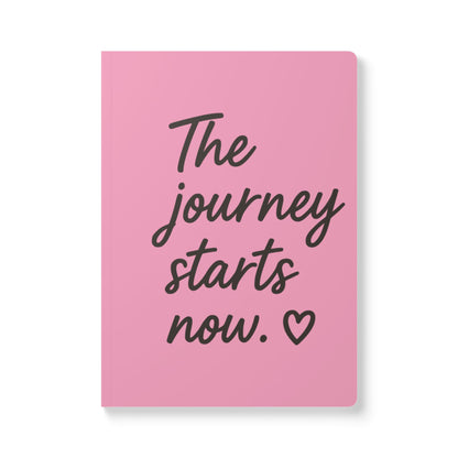 Light Pink The Journey Starts Now A5 Lined Journal