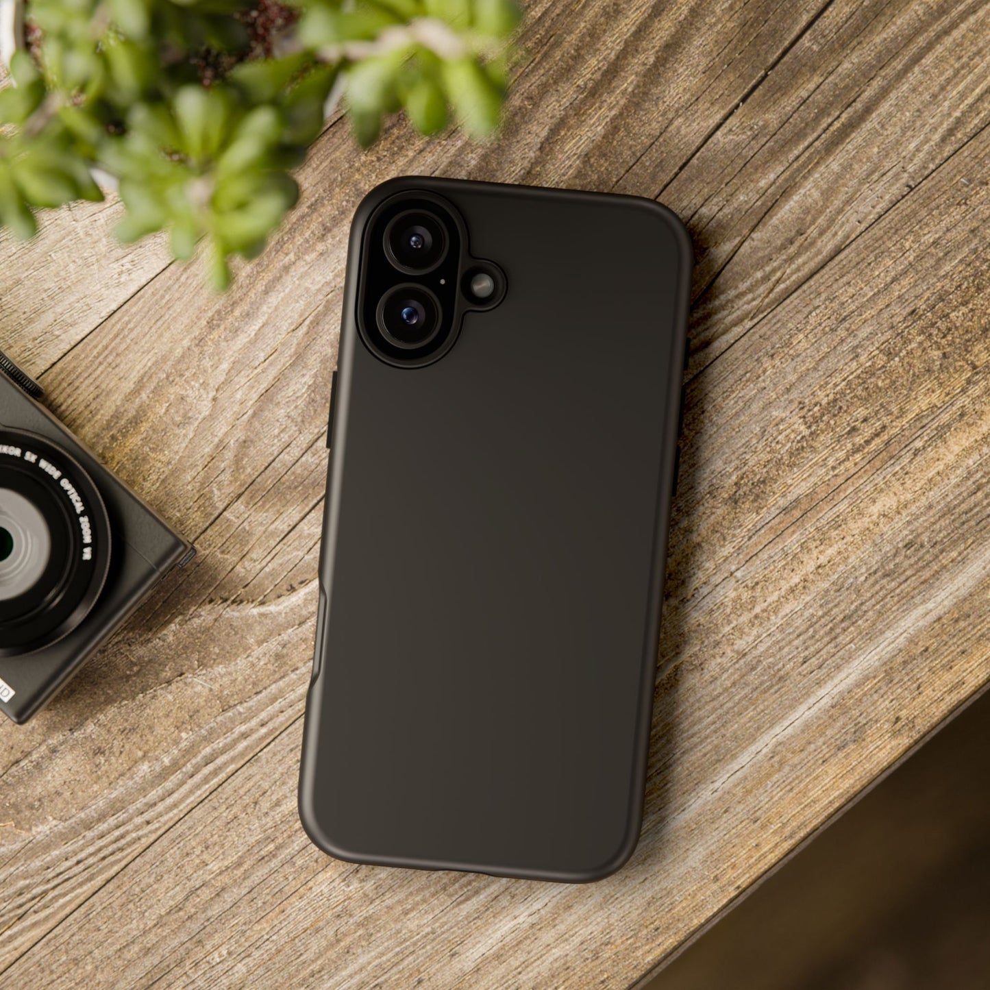 Black Tough Cell Phone Case Matte or Glossy Protective Case iPhone Samsung